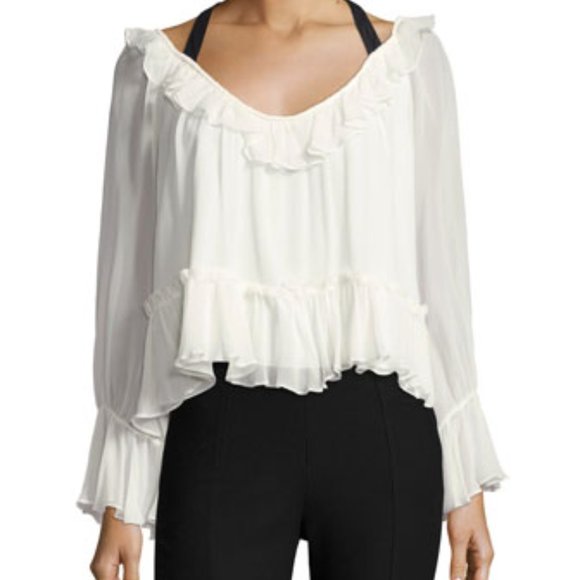 5 a 7 cinq a sept 100% Silk Amina Blouse - Picture 2 of 9